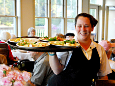 Maine Commercial & Hospitality Photography - Smiling Dining Room Waitress